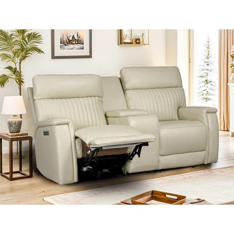 Zero Gravity Power Reclining Loveseat Leather Headrest Lumbar USB Ports