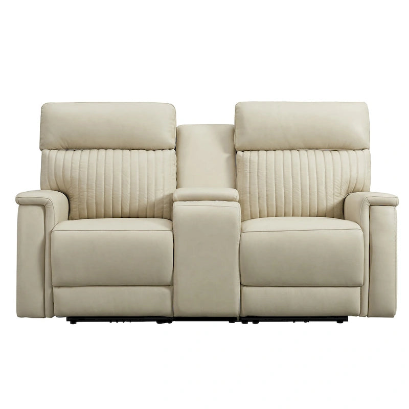 Zero Gravity Power Reclining Loveseat Leather Headrest Lumbar USB Ports