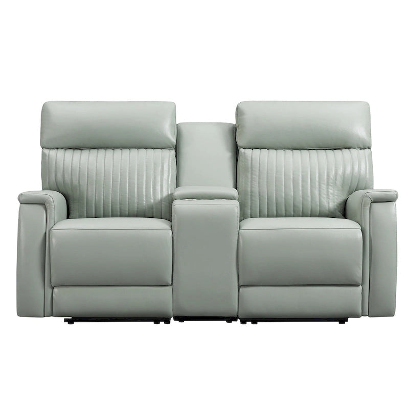 Zero Gravity Power Reclining Loveseat Leather Headrest Lumbar USB Ports