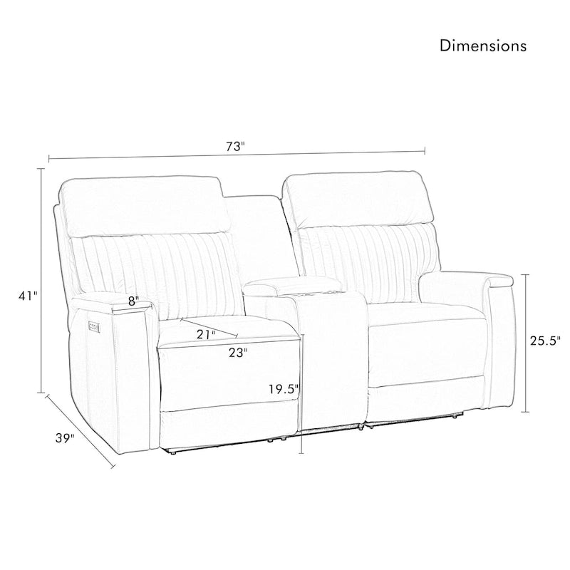 Zero Gravity Power Reclining Loveseat Leather Headrest Lumbar USB Ports