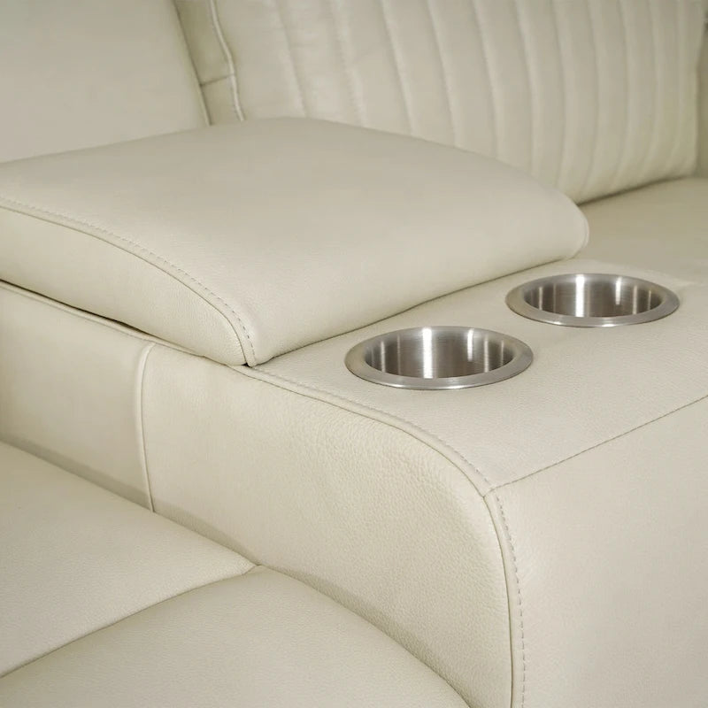 Zero Gravity Power Reclining Loveseat Leather Headrest Lumbar USB Ports