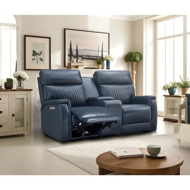 Zero Gravity Power Reclining Loveseat Leather Headrest Lumbar USB Ports