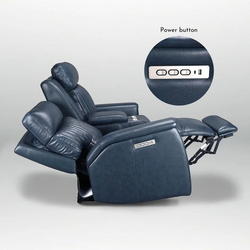 Zero Gravity Power Reclining Loveseat Leather Headrest Lumbar USB Ports