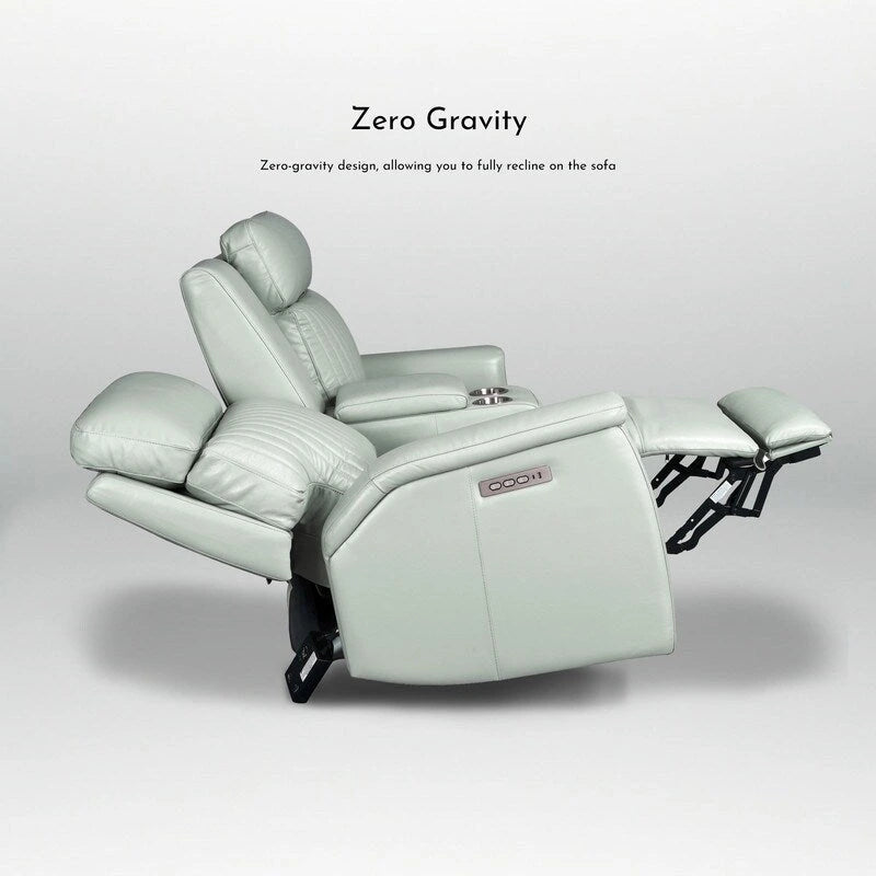 Zero Gravity Power Reclining Loveseat Leather Headrest Lumbar USB Ports