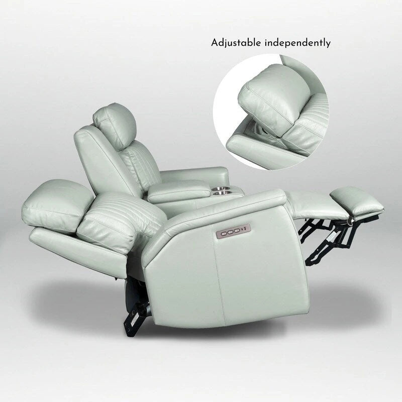 Zero Gravity Power Reclining Loveseat Leather Headrest Lumbar USB Ports