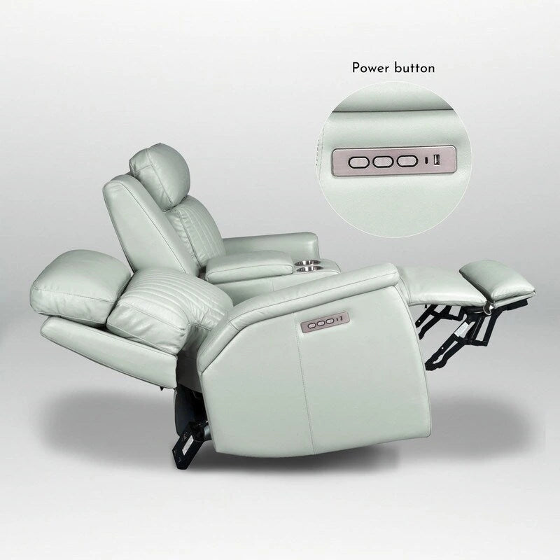Zero Gravity Power Reclining Loveseat Leather Headrest Lumbar USB Ports