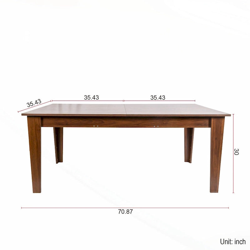 Extendable Wooden Dining Table Melamine Finish Particle Board Multi-Use