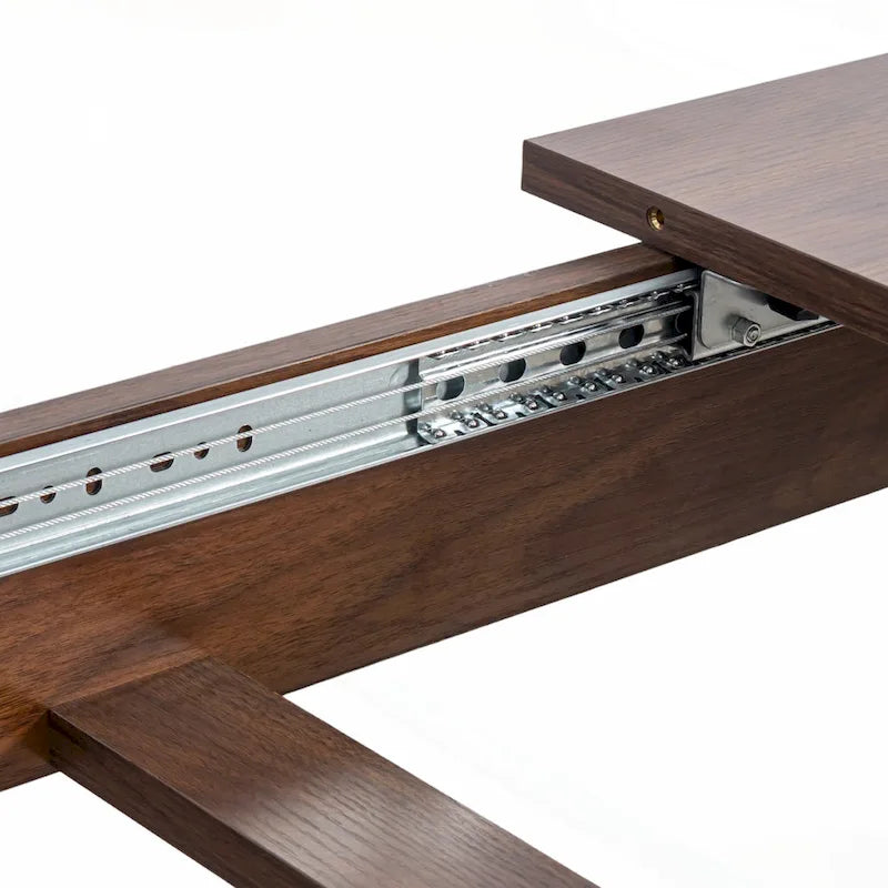 Extendable Wooden Dining Table Melamine Finish Particle Board Multi-Use
