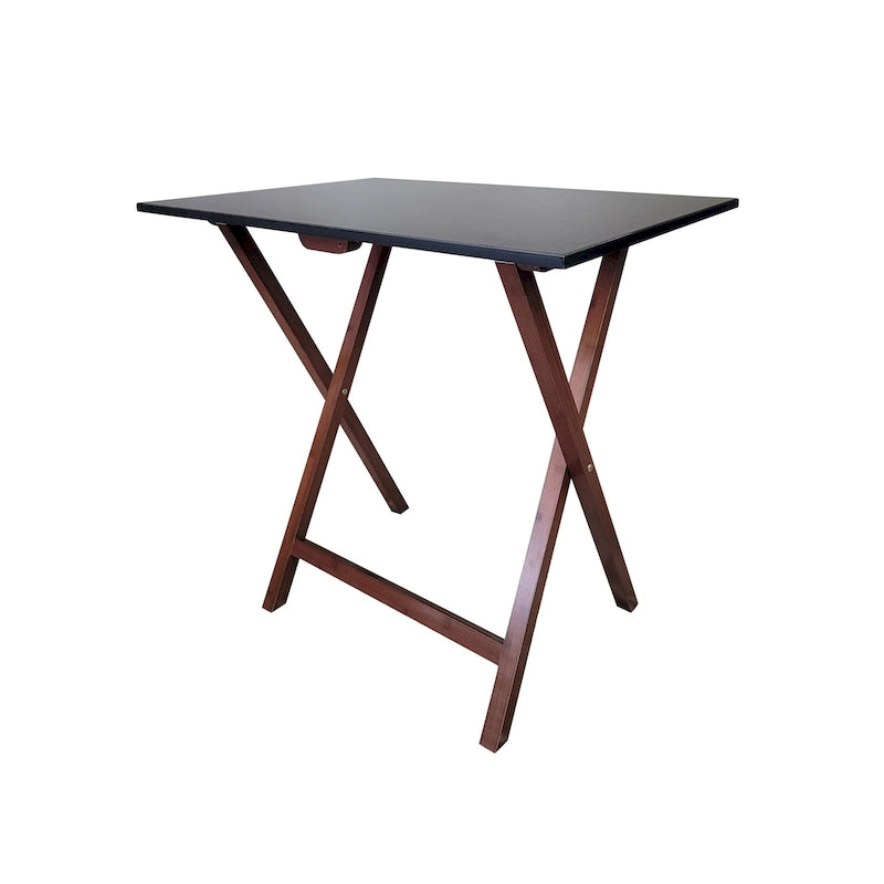 Eco-Friendly Bamboo Folding Desk Rounded Edges Locking Mechanism Small Space