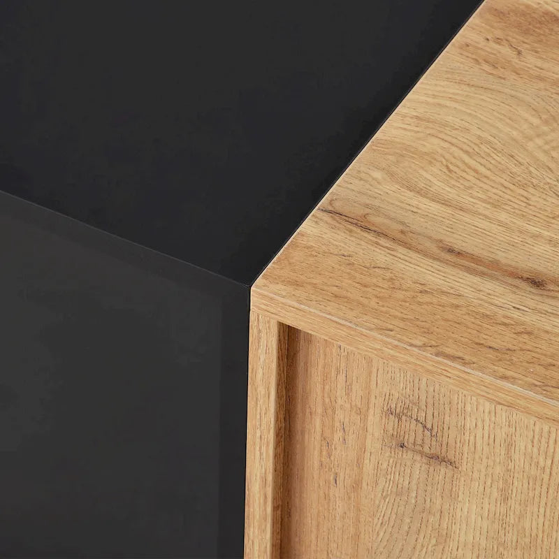 TV-Schrank mit 76 Zoll Breite, Klapptüren, großem Stauraum aus MDF, für Fernseher bis 80 Zoll