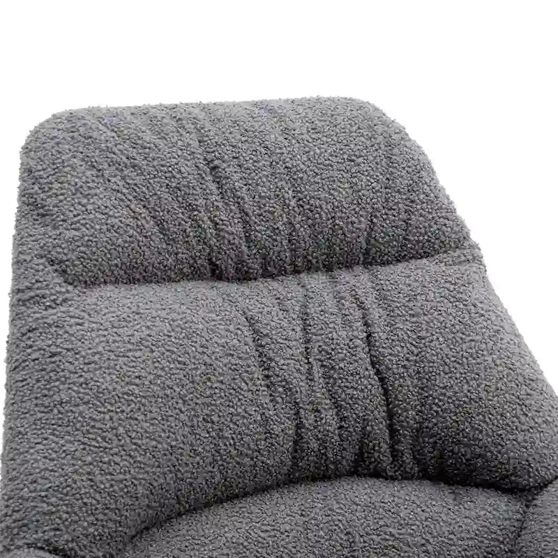 Tufted Boucle Upholstered High-Back Padded Indoor Rocking Chair