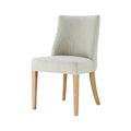 Sedia da pranzo in tessuto stile Parsons, gambe svasate, schienale curvo, completamente assemblata