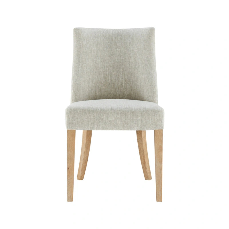 Sedia da pranzo in tessuto stile Parsons, gambe svasate, schienale curvo, completamente assemblata