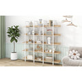 5-Tier Industrial Open Bookshelf MDF Board Steel Frame Multi-Color