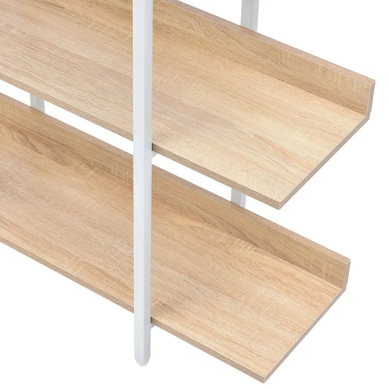 5-Tier Industrial Open Bookshelf MDF Board Steel Frame Multi-Color