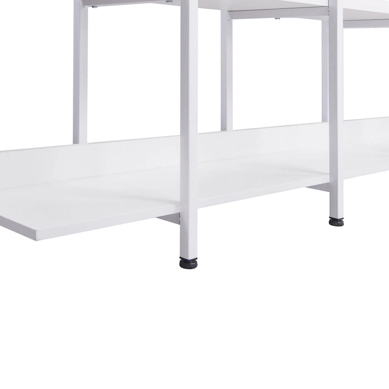 5-Tier Industrial Open Bookshelf MDF Board Steel Frame Multi-Color