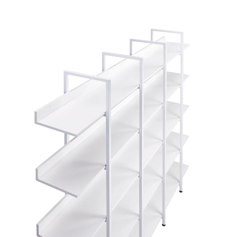 5-Tier Industrial Open Bookshelf MDF Board Steel Frame Multi-Color