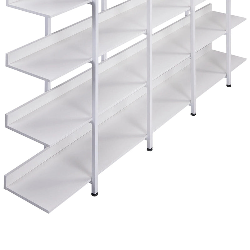 5-Tier Industrial Open Bookshelf MDF Board Steel Frame Multi-Color