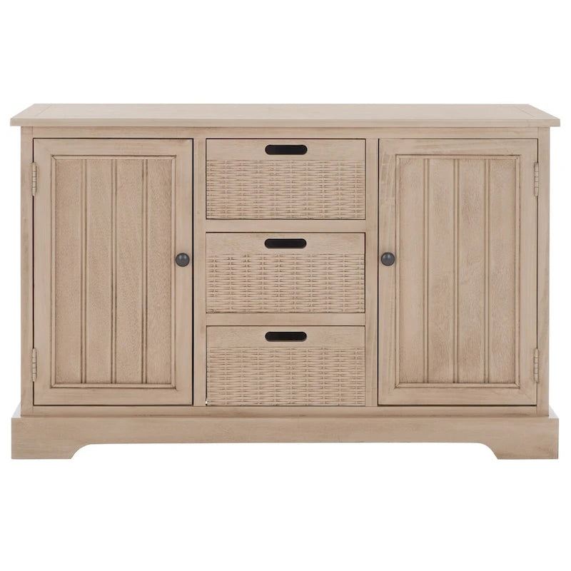 Farmhouse Console Table 2 Drawers 3 Removable Baskets Entryway Hallway