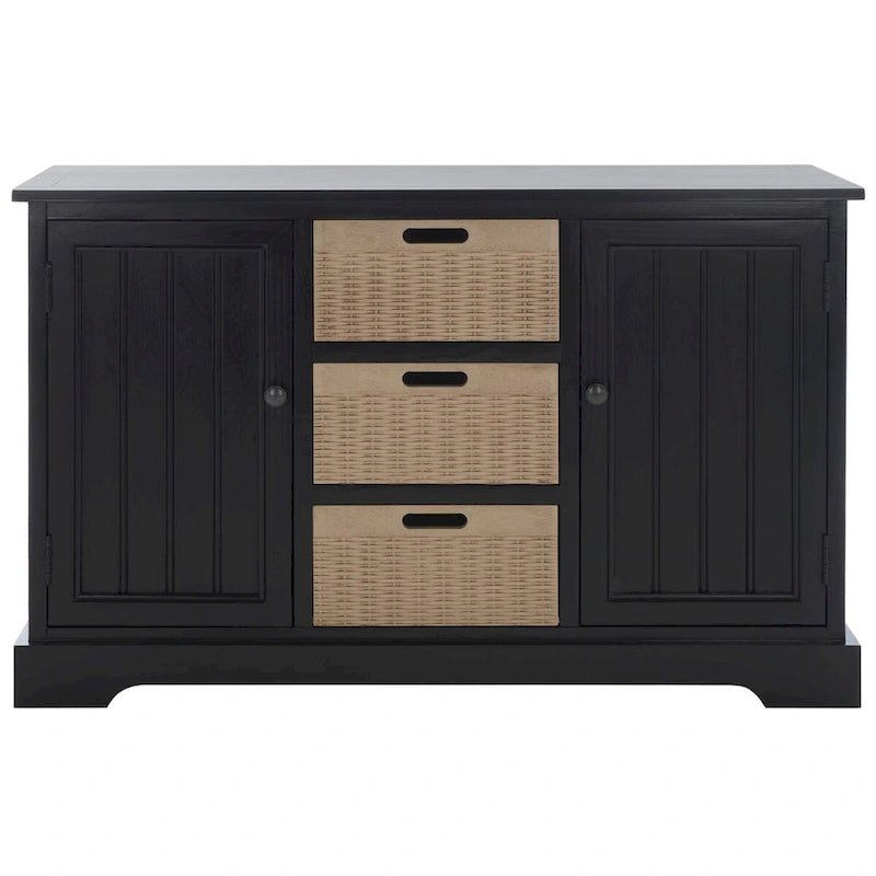 Farmhouse Console Table 2 Drawers 3 Removable Baskets Entryway Hallway