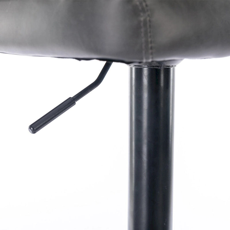 Moderner Barstuhl mit Knopfheftung, vollständig gepolsterter Rückenlehne, drehbar und höhenverstellbar