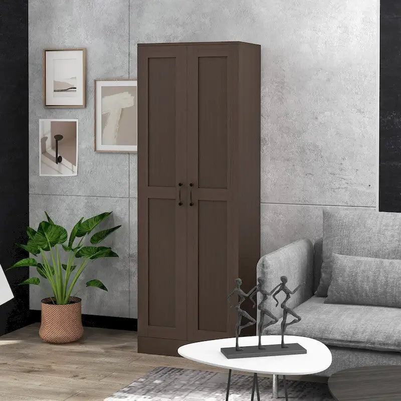 Farmhouse Sideboard Storage Cabinet Double Doors Drawer Adjustable Shelf