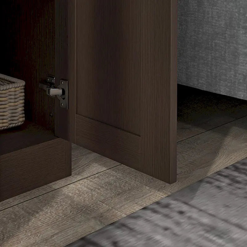 Farmhouse Sideboard Storage Cabinet Double Doors Drawer Adjustable Shelf