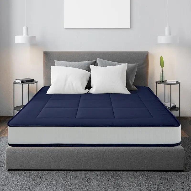 6-Inch Memory Foam Futon Mattress High-Density Support Green Black Navy