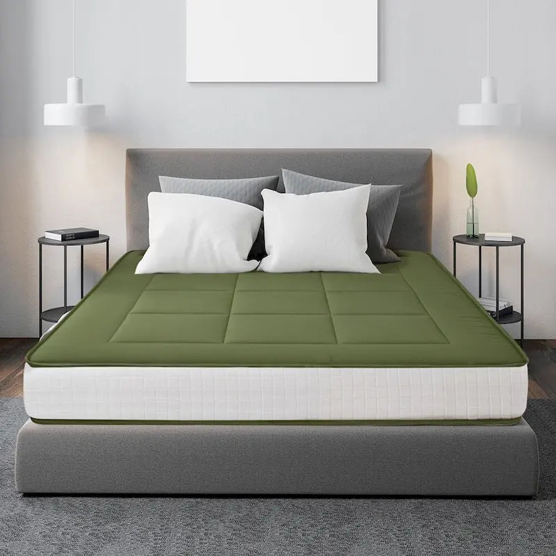 6-Inch Memory Foam Futon Mattress High-Density Support Green Black Navy