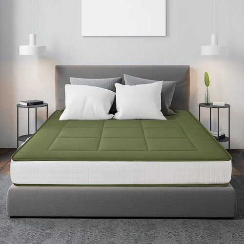 Futonmatratze mit 15 cm Memory-Schaum, hochdichter Unterstützung, Grün, Schwarz, Marineblau